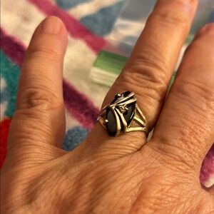 Gold and Black Statement Ring